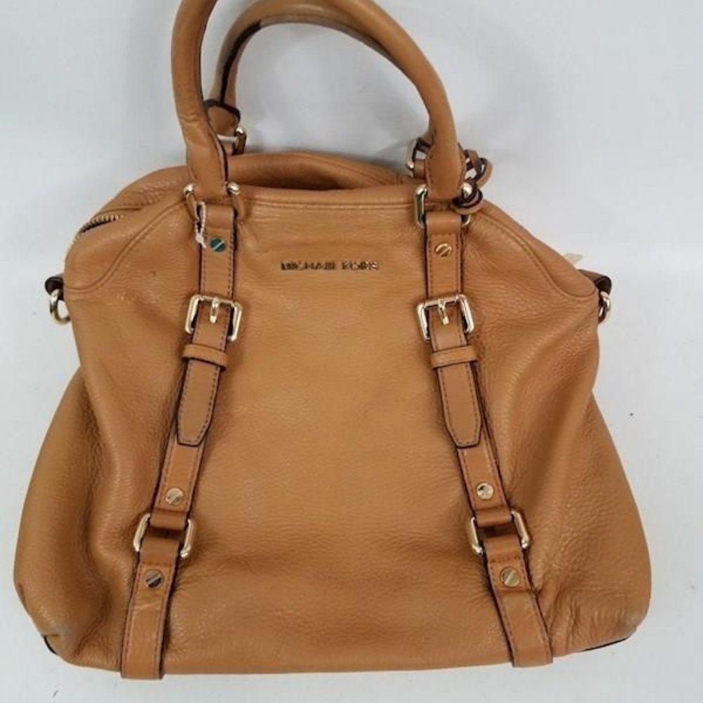 Michael Kors Bedford Brown Leather Satchel Purse